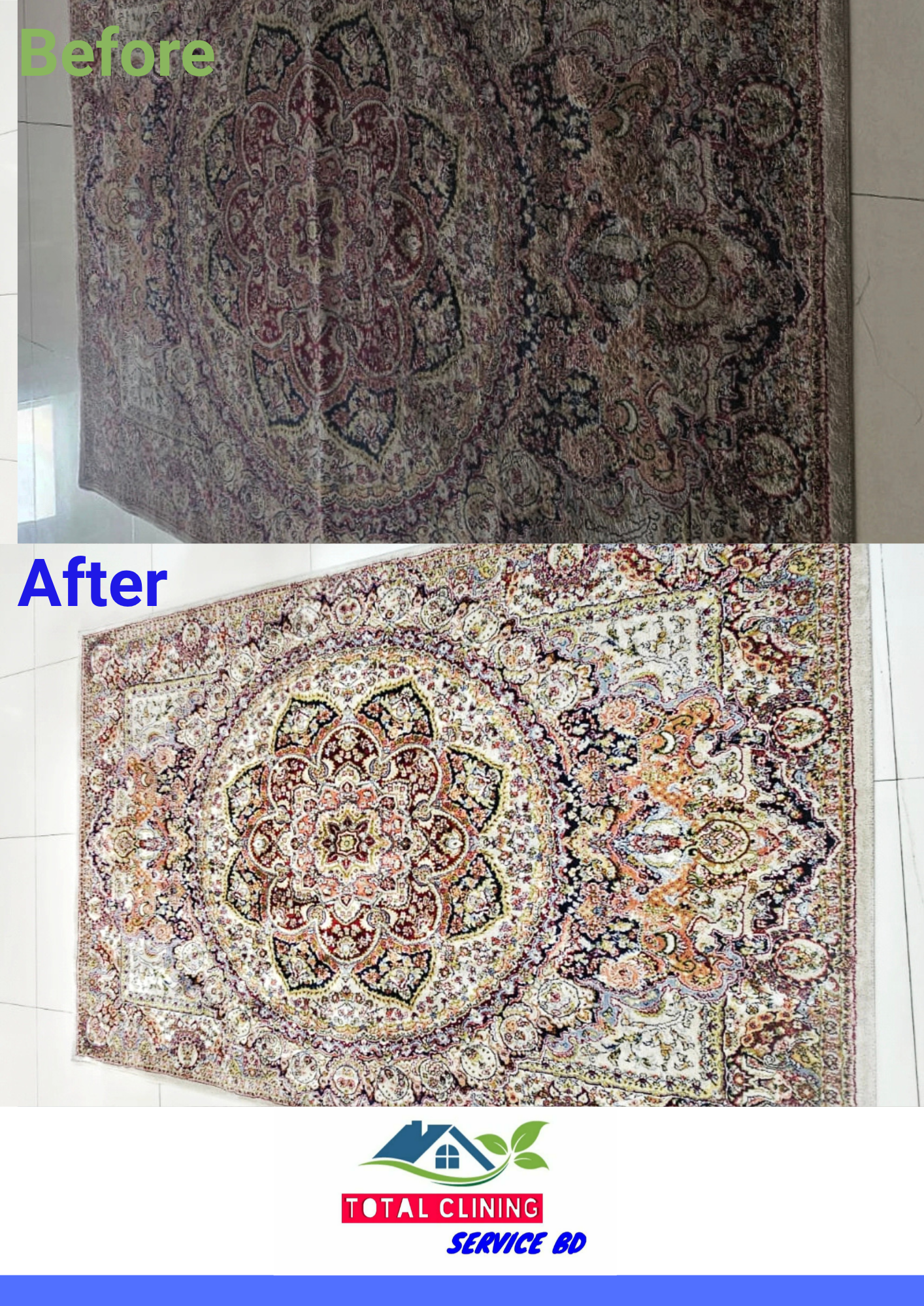 Carpet Deep Cleaning Before After Service in Dhaka | Total Cleaning Service BD